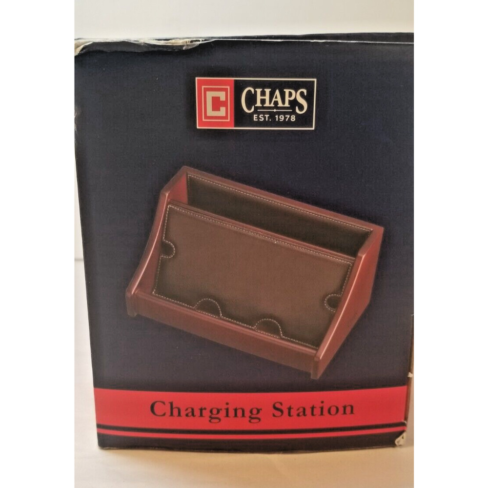 Chaps Wood Men’s Valet with Charging Station New in Box